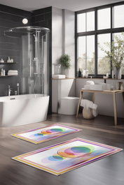 Mijölnir Juego de alfombrillas de baño CT-5094 Multicolor, 2 piezas